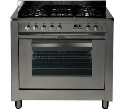 Hotpoint EG900XS Dual Fuel Range Cooker - Stainless Steel